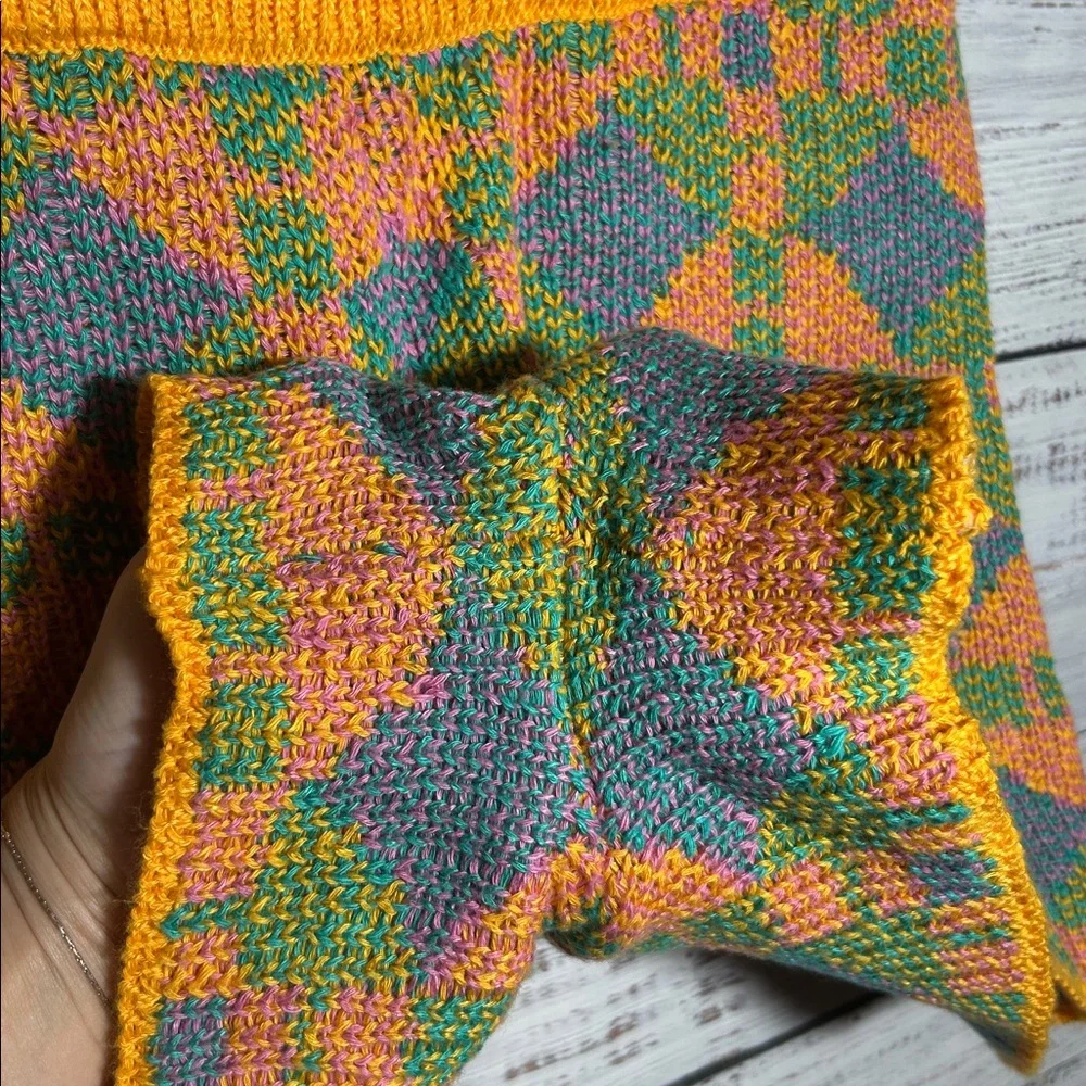 Free People Beach Malibu Pattern Knit Colorful Geometric Women Shorts Small - Picture 8 of 13